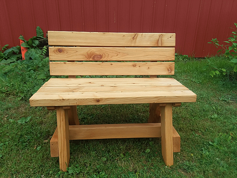 3 foot Garden Bench with/back and extra wide seat